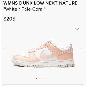 W Nike Dunk Low Next Nature - white pale coral🤍💗